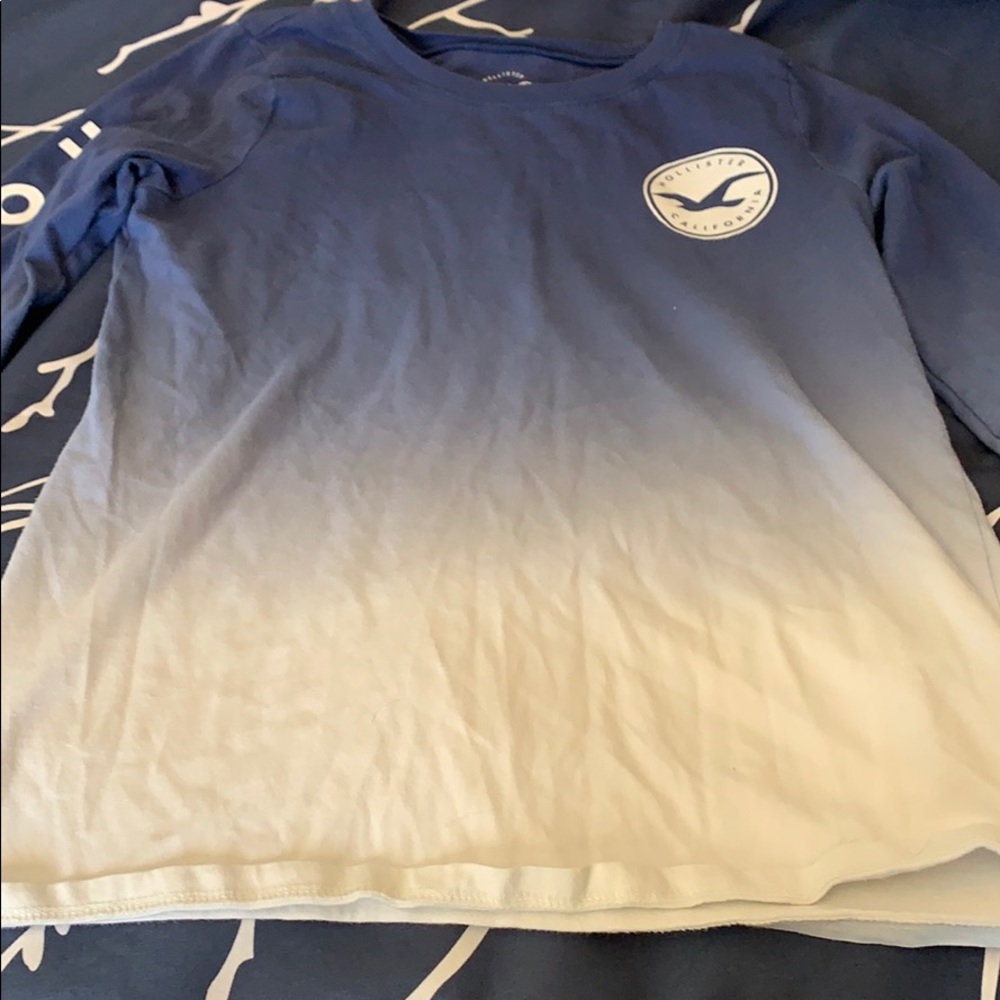 Blue and white ombré long sleeve